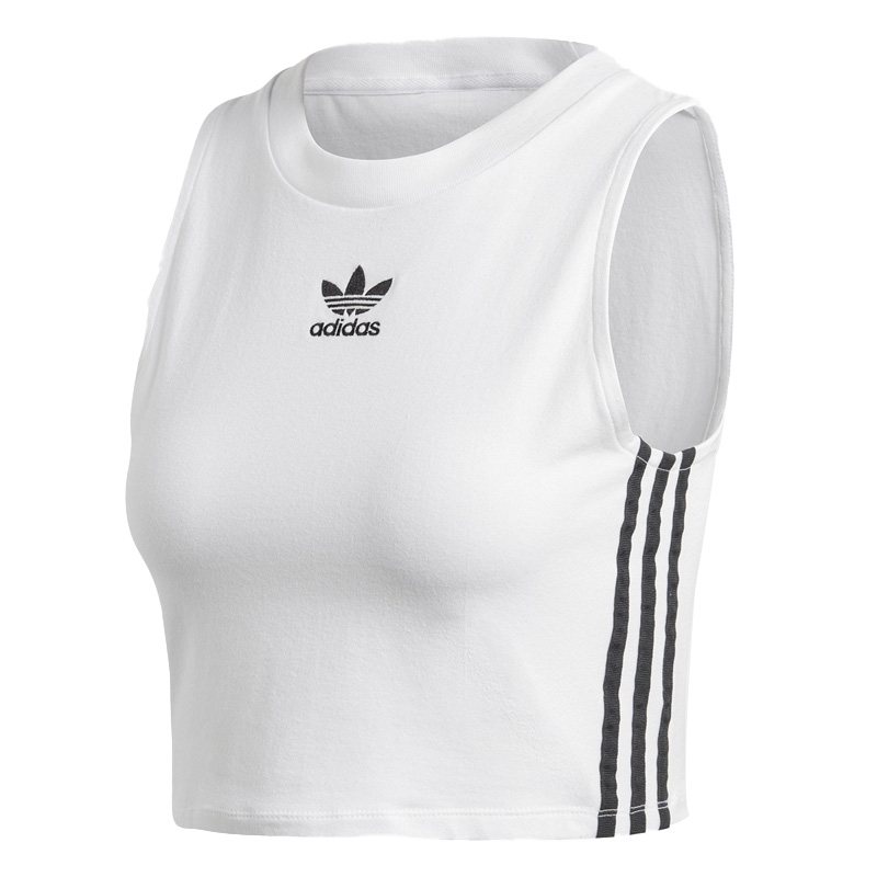 Adidas/阿迪达斯正品三叶草女子运动短款露脐无袖背心 DH3163