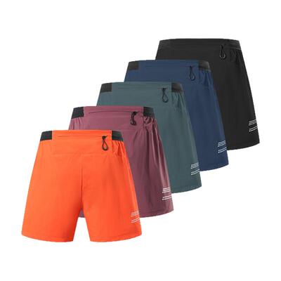 跑步运动短裤男双层弹力紧身裤