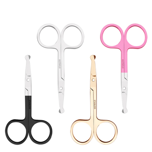 pq801_圆头剪刀鼻毛修剪器男士小剪子剪鼻毛手动鼻孔剃毛剪刀清理