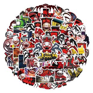 50张卡通变异查尔斯小火车搞怪托马斯贴纸DIY手机水杯滑板行李箱手账文具盒吉他头盔键盘墙面防水装饰贴贴画