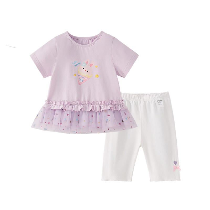 女童夏款套装宝宝短袖两件套小女孩夏季2026新款三岁儿童夏装衣服