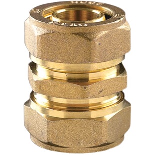 地热管铜接头卡套式直接铝塑管接头配件pert热熔地暖纯铜补漏接头