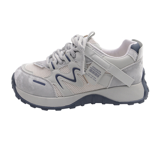 欧货爆款厚底老爹鞋女增高显脚小春季2026新款灰色运动休闲阿甘鞋