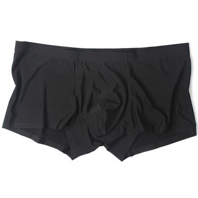 男士内裤男冰丝平角裤透明性感