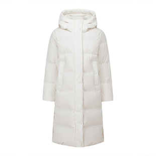 反季韩国代购Polham加厚中长款连帽羽绒服防寒服女轻便净版短外套