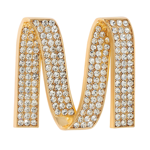 小香风满钻字母M胸针高级感轻奢设计感小众别针气质西装毛衣配饰