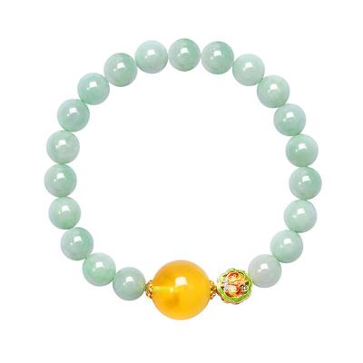 LEFTGO左戈女天然翡翠纯银镀金