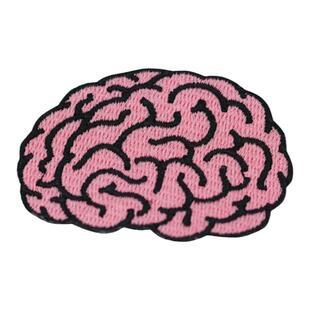 大脑时尚个性精工服装辅料百搭款刺绣布贴补丁贴勾面魔术贴