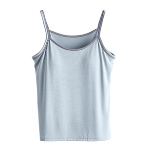 带胸垫一体免穿文胸内衣吊带睡衣女宽松可外穿内搭凉感薄家居服夏