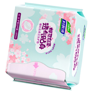 妇炎洁卫生巾护垫日用樱花夜用贴身姨妈巾无感护翼迷你液体安睡