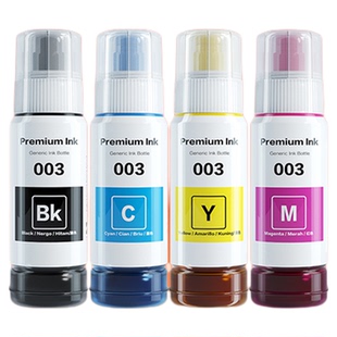 适用爱普生003打印机墨水L1110 L3110 L3101 L3110 L3150L5190 004四色黑彩色通用非epson原装喷墨补充装002