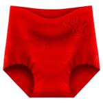 本命年红色莫代尔内裤女纯棉7A级抑菌高腰收腹提臀胖mm三角短裤