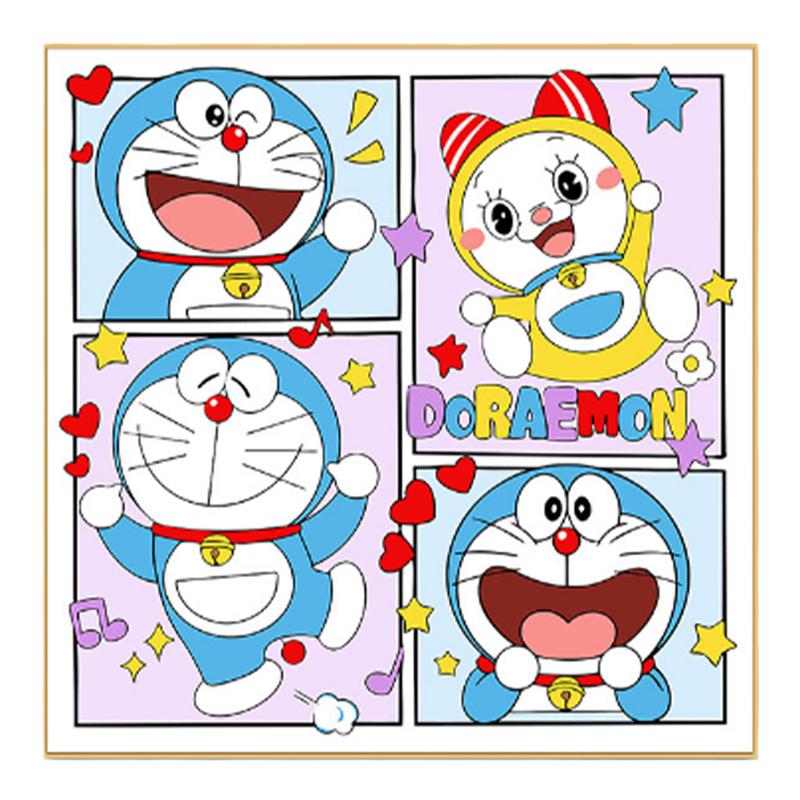 史迪仔diy数字油画填色填充手工