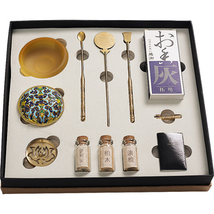 琉璃香炉香道套装家用轻奢香薰炉室内香粉打香篆制香工具茶道熏香