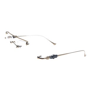 简丹萝心双梁无框近视镜潮男女百搭复古加宽大脸超轻护目眼镜架