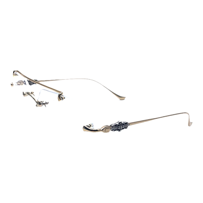 复古男女无框双梁近视眼镜框