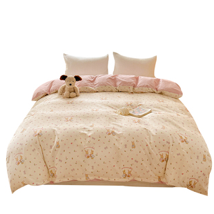 A类母婴级100%全棉被套单件卡通清新纯棉被罩150x200x230单人宿舍