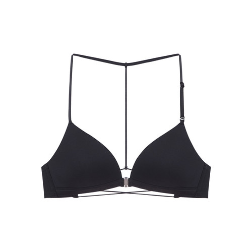 MIMIFANTASY花式前扣美背内衣细肩带三角杯文胸2025无痕挂脖露背