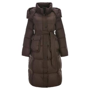 2025年冬Outlets正品 高端HL系列优雅气质系腰带宽松遮肉鹅绒服女