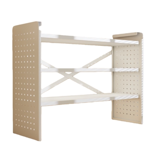 桌面置物架洞洞板桌上书架办公室工位多层收纳架学生铁艺整理架子