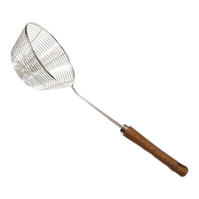 不锈钢加深火锅漏勺油炸过滤网筐汤粉烫粉大滤勺厨房家用笊篱小号