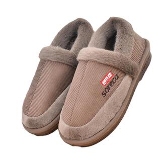 舒乐佳棉拖鞋冬季包跟厚底家居室内保暖托板加厚毛绒情侣毛窝棉鞋