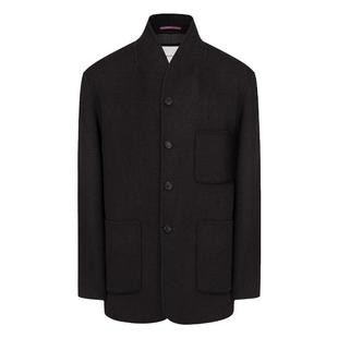 【双面羊毛】CULTUM重磅加厚850g重无领毛呢外套短款大衣男女同款