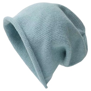 帽子女款2025新款冬天韩国卷边系带抽绳针织帽百搭堆堆帽女大头围