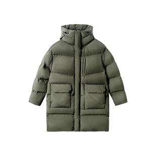 NYHSUGOO/南乙无胆防绒中长款新国标90白鸭绒羽绒服55100男士冬季