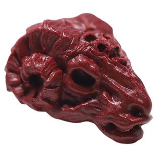 保真高含量朱砂蛇头三通羊头背云文玩手串配饰108马头diy配件牛头