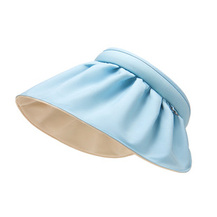 UPF50+贝壳防晒帽女夏季防紫外线太阳帽空顶发箍遮阳帽大帽檐骑行