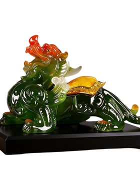 新中式貔貅招财摆件客厅墨玉色