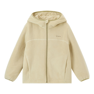 布丁哈鲁冬装童装女童上衣2026秋冬新款儿童加厚奥粒绒外套