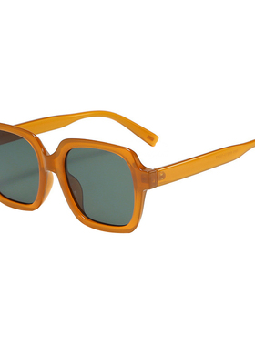 新款复古街拍太阳镜方形大框显瘦