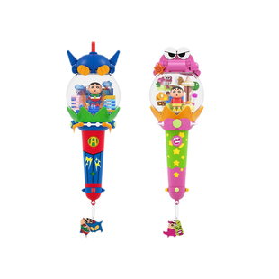 AREAX砖区蜡笔小新动感能量应援棒儿童发光音乐玩具礼物拼装积木