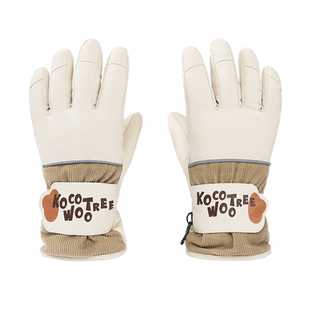 KK树儿童滑雪手套玩雪防水防寒男童女孩专用冬季加厚保暖防风五指