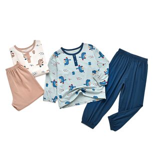 正品威奇猫儿童男童家居服睡衣睡裤套装兰精莫代尔薄款