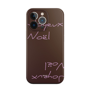 BOOD原创 法语圣诞树莓拿铁16系列coffe欢乐节日氛围韩国16promax极简文字手机壳