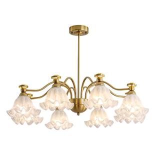 美式客厅吊灯现代简约2025新款法式奶油风卧室主灯高级感铃兰灯具