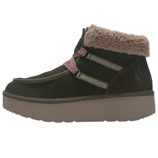 斯凯奇冬靴2025冬季新款女加绒保暖雪地靴棉鞋厚度显高短靴户外鞋