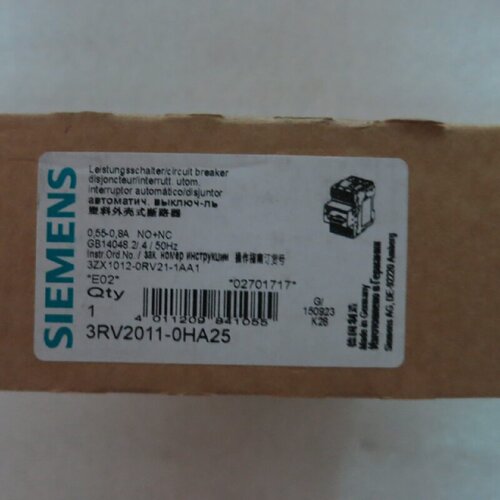 议价全新原装德国进口SIEMEN西门子 3RV2011-0HA25 现货