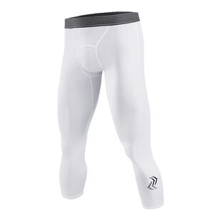 左右力量篮球紧身裤加厚男七分高弹训练裤运动跑步健身速干压缩裤