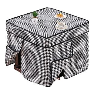 烤火桌子罩套正方形2025新款加厚电炉罩可揭盖取暖套罩家用烤火被