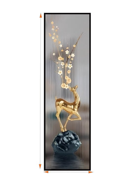 渐变水波纹长虹玻璃隔断玄关客厅