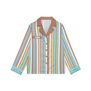 汪苏泷同款 RooMance汝曼司 原创条纹睡衣女款秋冬绸缎家居服套装