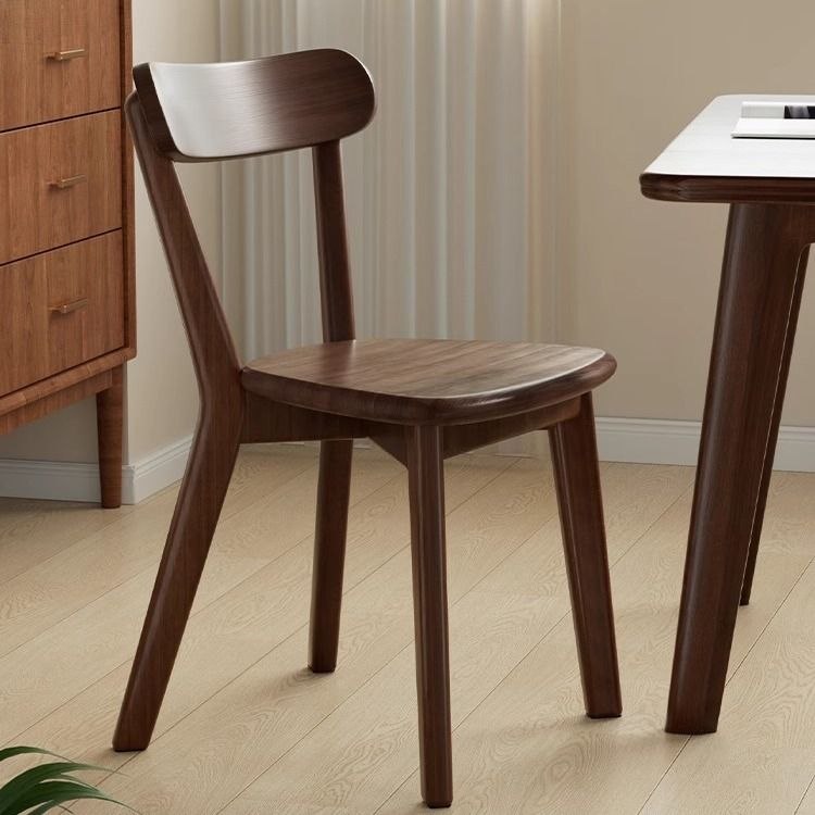 实木椅子家用简约现代餐桌椅北欧餐厅休闲椅凳子靠背书房学习椅