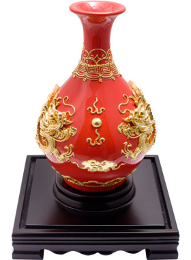 花瓶厦门漆线雕生日祝寿工艺品