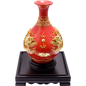 花瓶厦门漆线雕生日祝寿工艺品