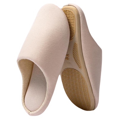 日本无声静音拖鞋女款室内居家用防滑四季木地板软底棉拖鞋秋冬季