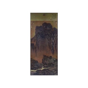 新中式溪山行旅图挂画客厅玄关装饰画中堂山水风景画国风艺术壁画